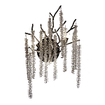 Бра на ветвистым серебрянном каркасе со стеклянными подвесами Raceme варинант исполнения - 1 | Loft Concept в Саратове