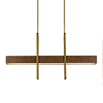 Люстра линейная прямоугольная Wooden Straight Shapes варинант исполнения - 2 | Loft Concept в Саратове