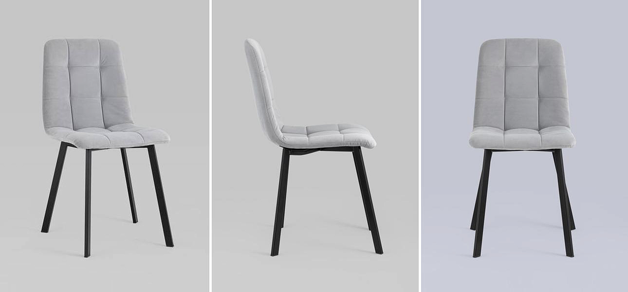 Стул NANCY S Chair Светло-Серый велюр Стул NANCY S Chair Светло-Серый велюр - Loft-Concept в Саратове