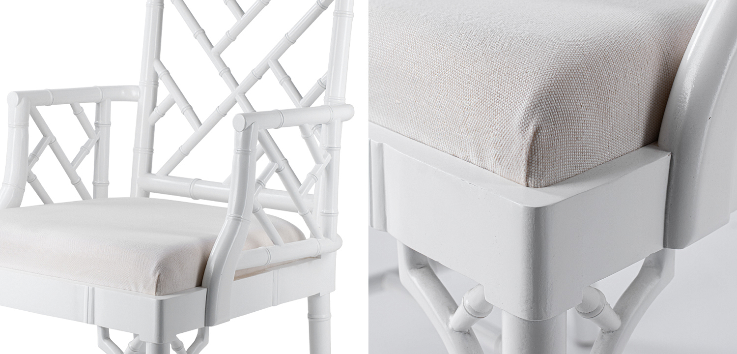 White Chippendale Arm Chair White Chippendale Arm Chair - Loft-Concept в Саратове