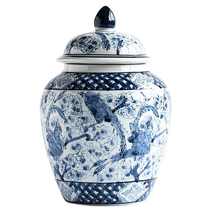 Китайская чайная ваза Blue birds