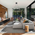 Бра с 6-ю круглыми плафонами на черном основании Maxine Light варинант исполнения - 3 | Loft Concept в Саратове