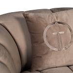 Дизайнерское кресло мягкое из серого велюра Serenity варинант исполнения - 2 | Loft Concept в Саратове