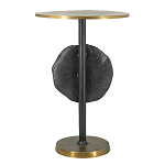 Столик приставной с абстрактным основанием и акцентом в виде золотистого диска Heavenly Space варинант исполнения - 2 | Loft Concept в Саратове