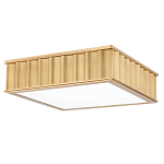 Потолочный светильник квадратный с гофрированным латунным абажуром Millennium варинант исполнения - 2 | Loft Concept в Саратове