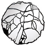 Зеркало кругле в декоративной раме чёрного цвета Black Ratio варинант исполнения - 1 | Loft Concept в Саратове