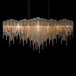 Люстра подвесная с металлическими дугами и длинными цепочками 115 см Atlantis Chain варинант исполнения - 16 | Loft Concept в Саратове