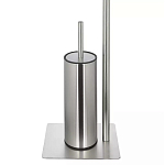 Держатель для туалетной бумаги с ершиком Chrome Bathroom Accessory варинант исполнения - 4 | Loft Concept в Саратове