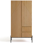 Шкаф с геометрическим рисунком на дверцах Anders Light Wood варинант исполнения - 1 | Loft Concept в Саратове