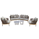 Диван садовый угловой Counter серый варинант исполнения - 3 | Loft Concept в Саратове