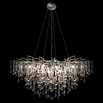 Люстра подвесная с прозрачными стеклянными подвесками в форме капель Диаметр 100 см Droplet Chandelier варинант исполнения - 13 | Loft Concept в Саратове