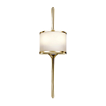 Бра вертикальное с белым полукруглым плафоном и длинным стержнем S Kichler варинант исполнения - 7 | Loft Concept в Саратове