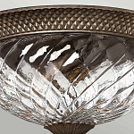 Потолочный светильник с чашеобразным плафоном из толстого волнообразного стекла и широким узорчатым основанием Hinkley варинант исполнения - 3 | Loft Concept в Саратове