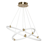 Люстра подвесная с двумя пересекающимися белыми светодиоидными кольцами Luke Lampco Tracer Lamp варинант исполнения - 2 | Loft Concept в Саратове