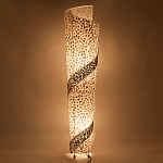 Торшер из перламутра на металлическом каркасе Indonesian Spiral 2 варинант исполнения - 4 | Loft Concept в Саратове