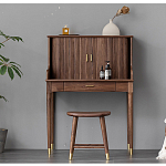 Туалетный стол деревянный с ящиком и зеркалом Moon Walnut Furniture варинант исполнения - 3 | Loft Concept в Саратове