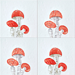 Плитка с узором Мухомор варинант исполнения - 1 | Loft Concept в Саратове