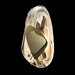 Бра овальное из стекла с золотым элементом Flow Texture  варинант исполнения - 7 | Loft Concept в Саратове