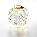 Настольная лампа с прозрачным шарообразным плафоном на цилиндрической подставке Crystal Globule варинант исполнения - 4 | Loft Concept в Саратове