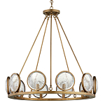 Люстра круглая с прозрачными рельефными плафонами Crystal Prism варинант исполнения - 3 | Loft Concept в Саратове