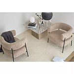 Кресло полукруглое мягкое с буклированной обивкой Armchair with Boucle Upholstery варинант исполнения - 5 | Loft Concept в Саратове