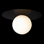 Потолочный светильник с белым шарообразным плафоном и черным круглым основанием Matisse варинант исполнения - 1 | Loft Concept в Саратове