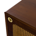 ТВ-тумба из ореха с плетеным декором Eland Wooden Wicker TV Stand варинант исполнения - 6 | Loft Concept в Саратове