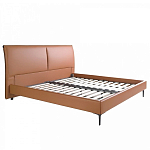 Кровать двуспальная коричневая из экокожи Modern Look варинант исполнения - 2 | Loft Concept в Саратове