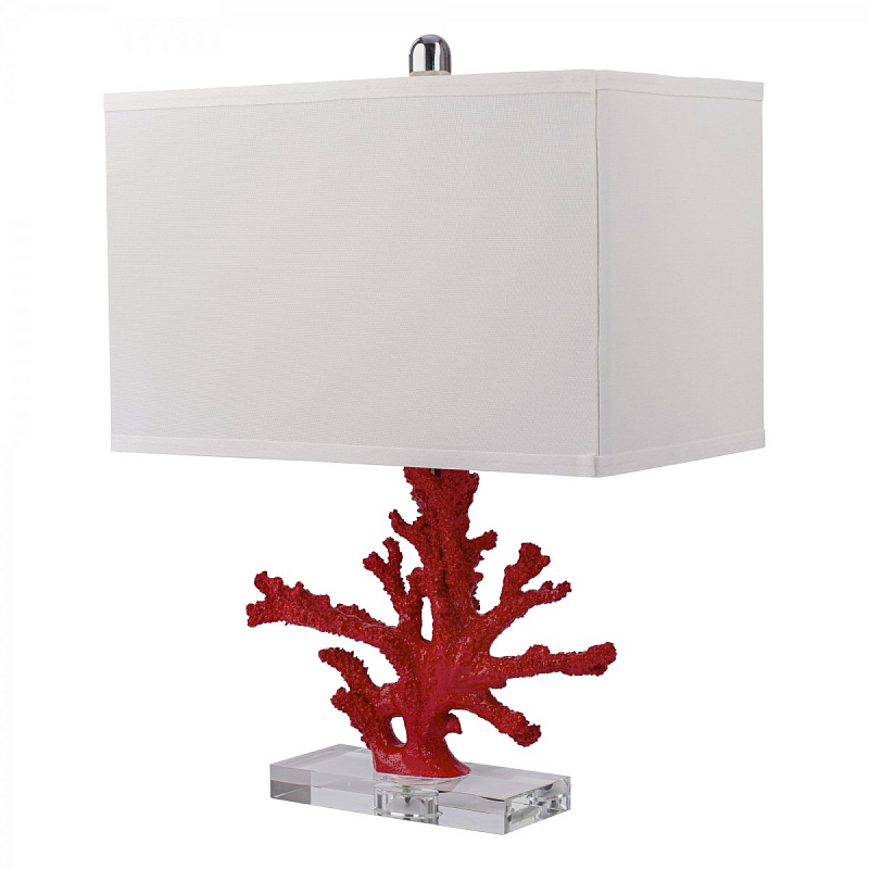 Настольная лампа Red Coral Красный (Red) Белый Настольная лампа Red Coral Красный (Red) Белый в Саратове | Loft Concept