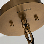 Подвесной светильник с узким цилиндрическим абажуром из черных вертикальных реек Kichler варинант исполнения - 4 | Loft Concept в Саратове