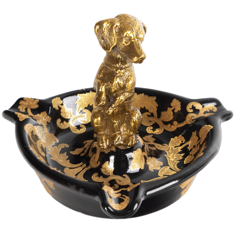 Пепельница фарфоровая Gold Dog Бронза Черный в Саратове | Loft Concept 