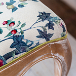 Банкетка из массива бука с цветочным принтом Beige Chinoiserie Garden Banquette варинант исполнения - 3 | Loft Concept в Саратове