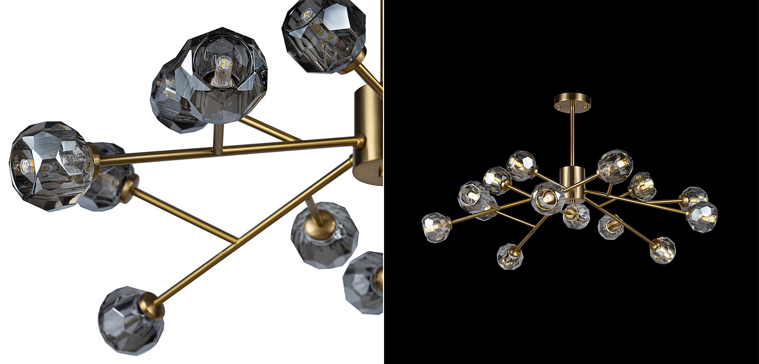 Люстра RH Boule De Cristal smoky 15 Люстра RH Boule De Cristal smoky 15 - Loft-Concept в Саратове