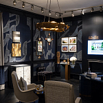 Обои ручная роспись в стиле Арт-деко Symphony Colourway SC-104 on Kyanite silk dupion варинант исполнения - 2 | Loft Concept в Саратове