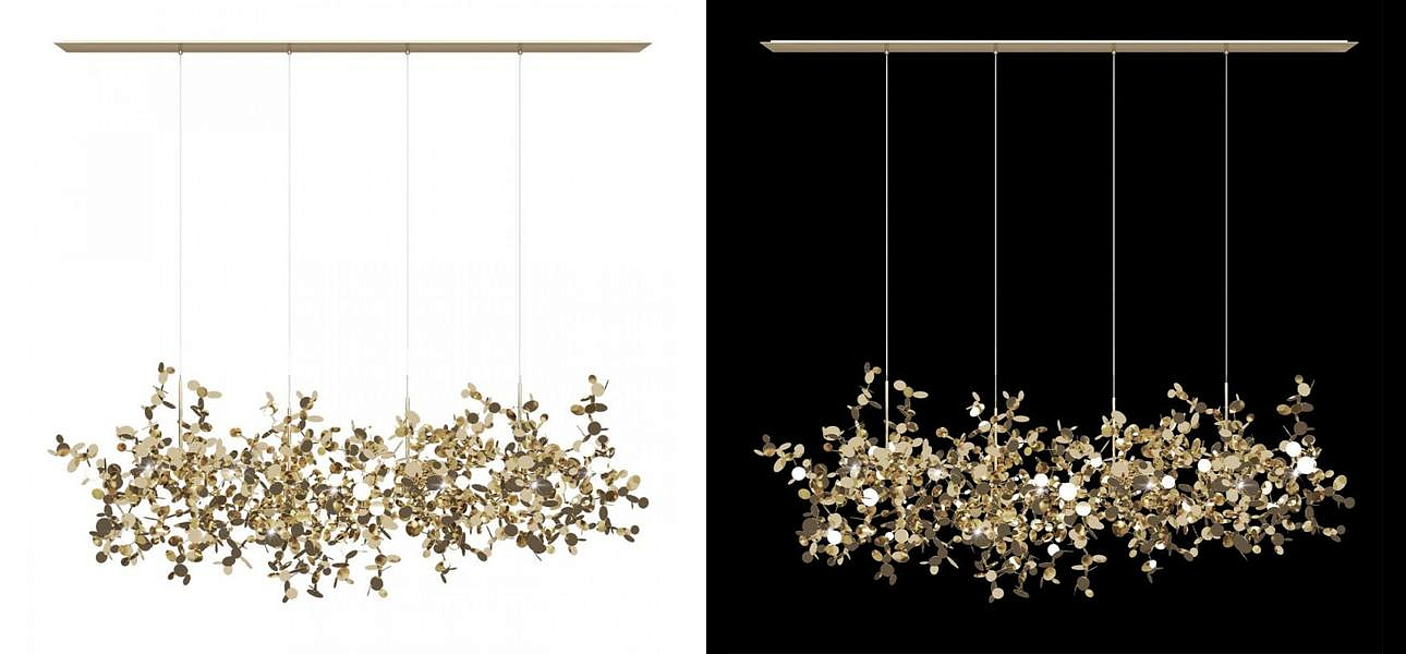 Люстра Terzani Argent Suspension Linear Gold длина 120 см Люстра Terzani Argent Suspension Linear Gold длина 120 см - Loft-Concept в Саратове