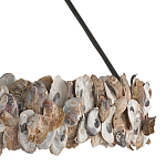 Люстра круглая с абажуром из устричных раковин Sea Ravens варинант исполнения - 1 | Loft Concept в Саратове