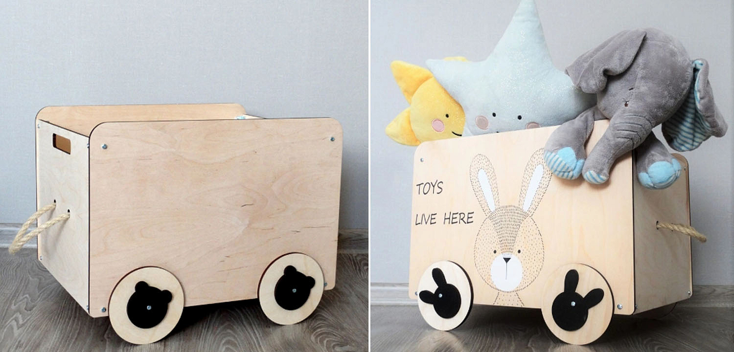 Ящик Wooden Box Bunny Ящик Wooden Box Bunny - Loft-Concept в Саратове