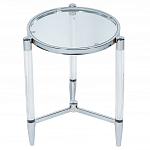 Приставной столик со стеклянной столешницей Deimos варинант исполнения - 1 | Loft Concept в Саратове