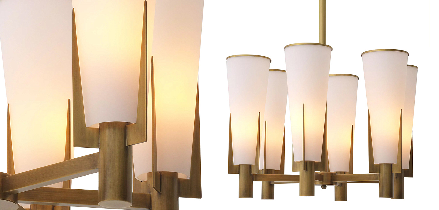 Люстра Eichholtz Chandelier Dino Brass Люстра Eichholtz Chandelier Dino Brass - Loft-Concept в Саратове