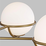 Люстра с 5-ю белыми шарообразными плафонами в сферические каркасах Feiss варинант исполнения - 4 | Loft Concept в Саратове