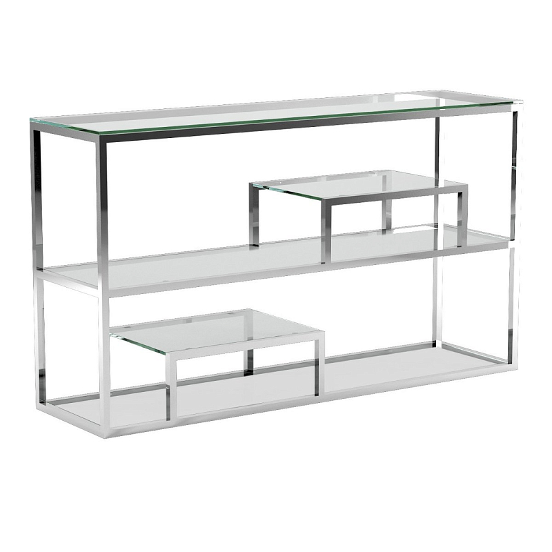 Консоль Step Console Silver Серебряный Прозрачный (Transparent) в Саратове | Loft Concept 