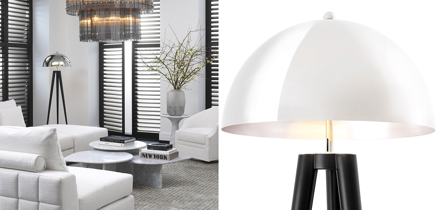 Торшер Eichholtz Floor Lamp Coyote Nickel Торшер Eichholtz Floor Lamp Coyote Nickel - Loft-Concept в Саратове