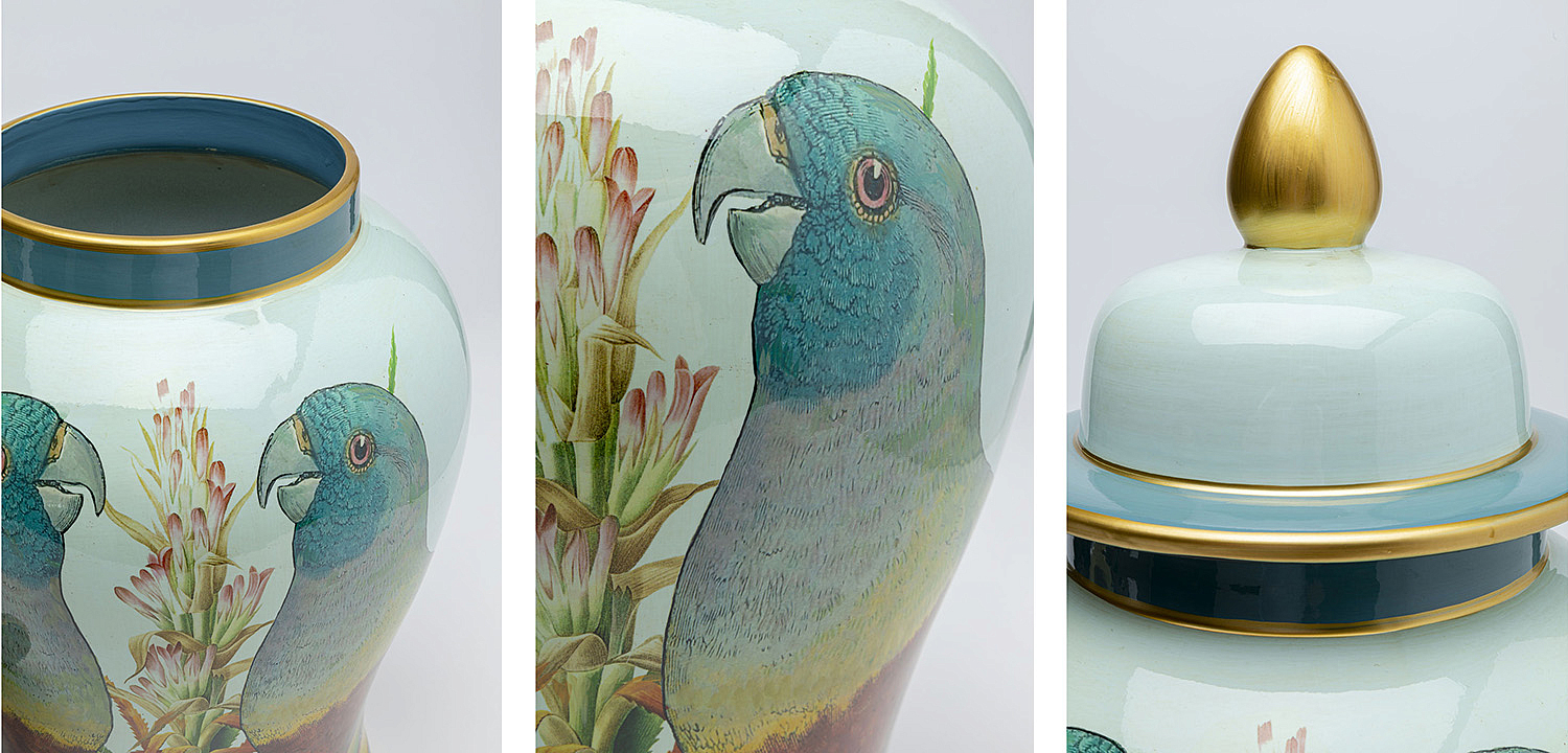 Ваза Porcelain Vase Parrots Ваза Porcelain Vase Parrots - Loft-Concept в Саратове