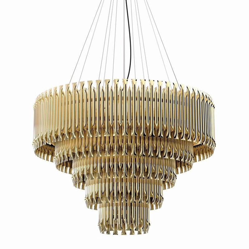 Люстра MATHENY CHANDELIER 5 SUSPENSION by DELIGHTFULL Gold Глянцевое золото матовое золото Люстра MATHENY CHANDELIER 5 SUSPENSION by DELIGHTFULL Gold Глянцевое золото матовое золото в Саратове | Loft Concept