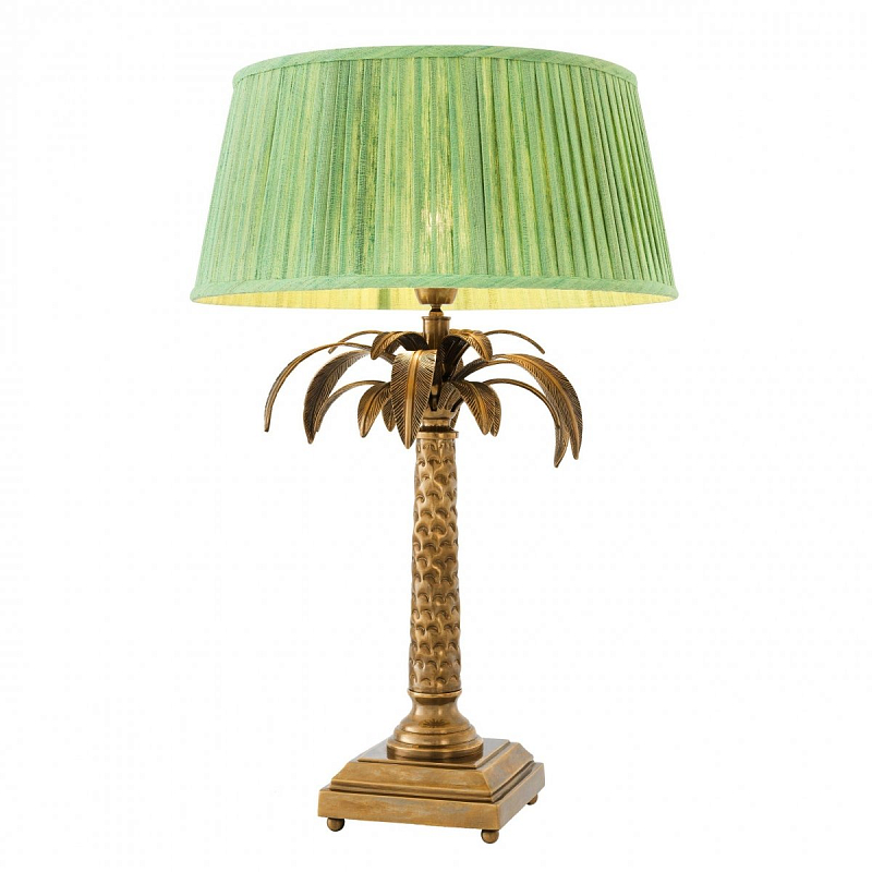 Настольная лампа Eichholtz Table Lamp Oceania Латунь Античная полированная Зеленый Настольная лампа Eichholtz Table Lamp Oceania Латунь Античная полированная Зеленый в Саратове | Loft Concept