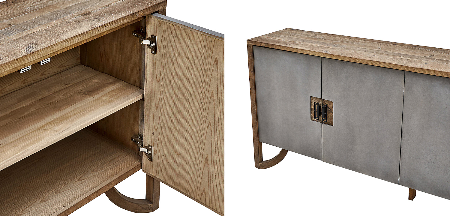 Комод дерево и бетон Keikala chest of drawers с 4-мя дверцами Комод дерево и бетон Keikala chest of drawers с 4-мя дверцами - Loft-Concept в Саратове