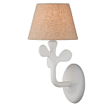 Бра с белым каркасом и тканевым абажуром Natural Stems варинант исполнения - 1 | Loft Concept в Саратове