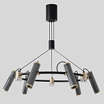 Люстра круглая с 9-ю цилиндрическими плафонами на магнитном креплении Bronze Concert варинант исполнения - 1 | Loft Concept в Саратове