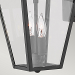 Настенный фонарь черного цвета с прозрачным стеклянным плафоном трапециевидной формы Hinkley варинант исполнения - 10 | Loft Concept в Саратове