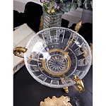 Чаша из прозрачного рельефного стекла на бронзовой подставке Eden Garden варинант исполнения - 2 | Loft Concept в Саратове